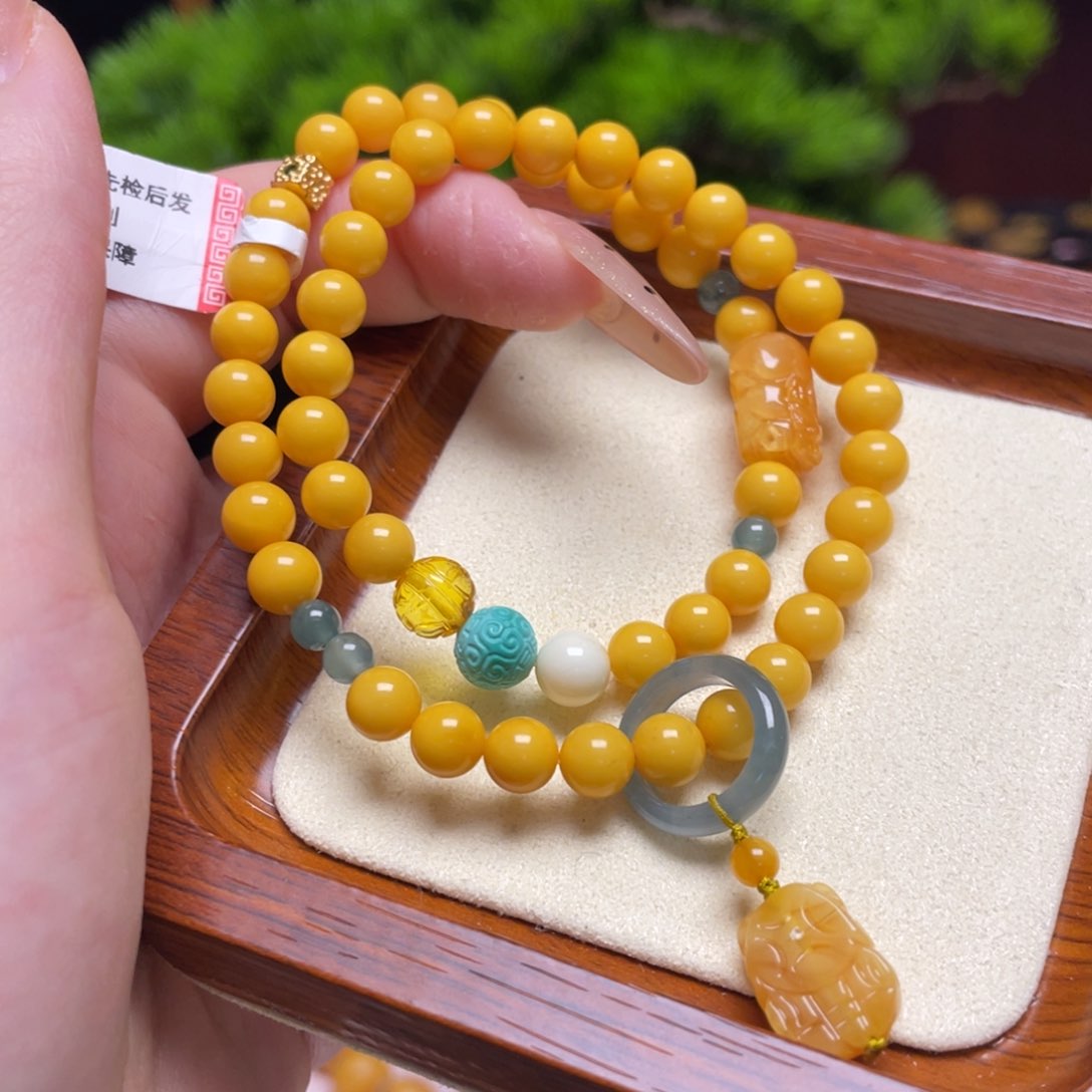 蜜蜡手链未镶嵌手串