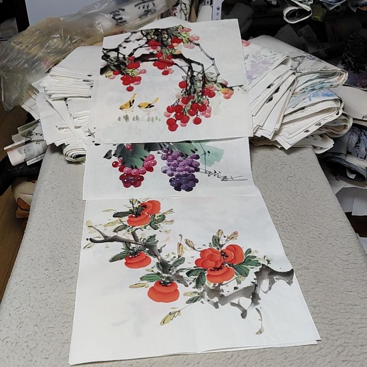 奔***牛国画落款卡章后台备注