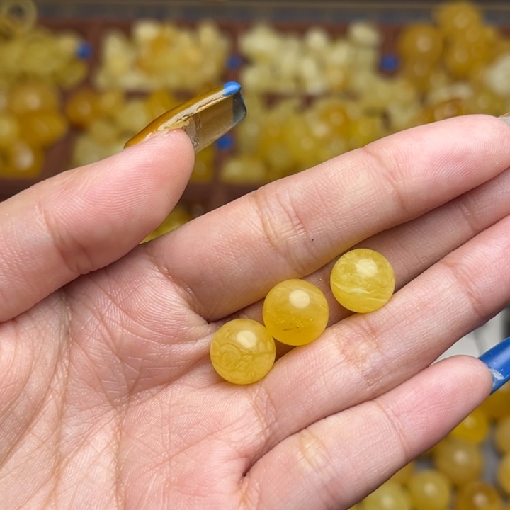 桃***叽蜜蜡未镶嵌珠宝奇石瑕疵放漏