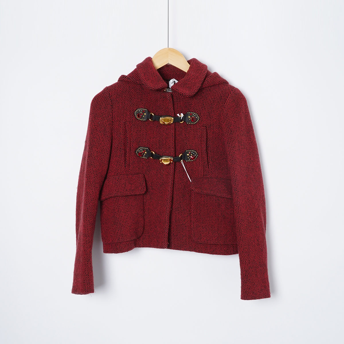 95新 MIU MIU/缪缪 羊毛/TH1803/miumiu外套/36码女装毛衣秋冬