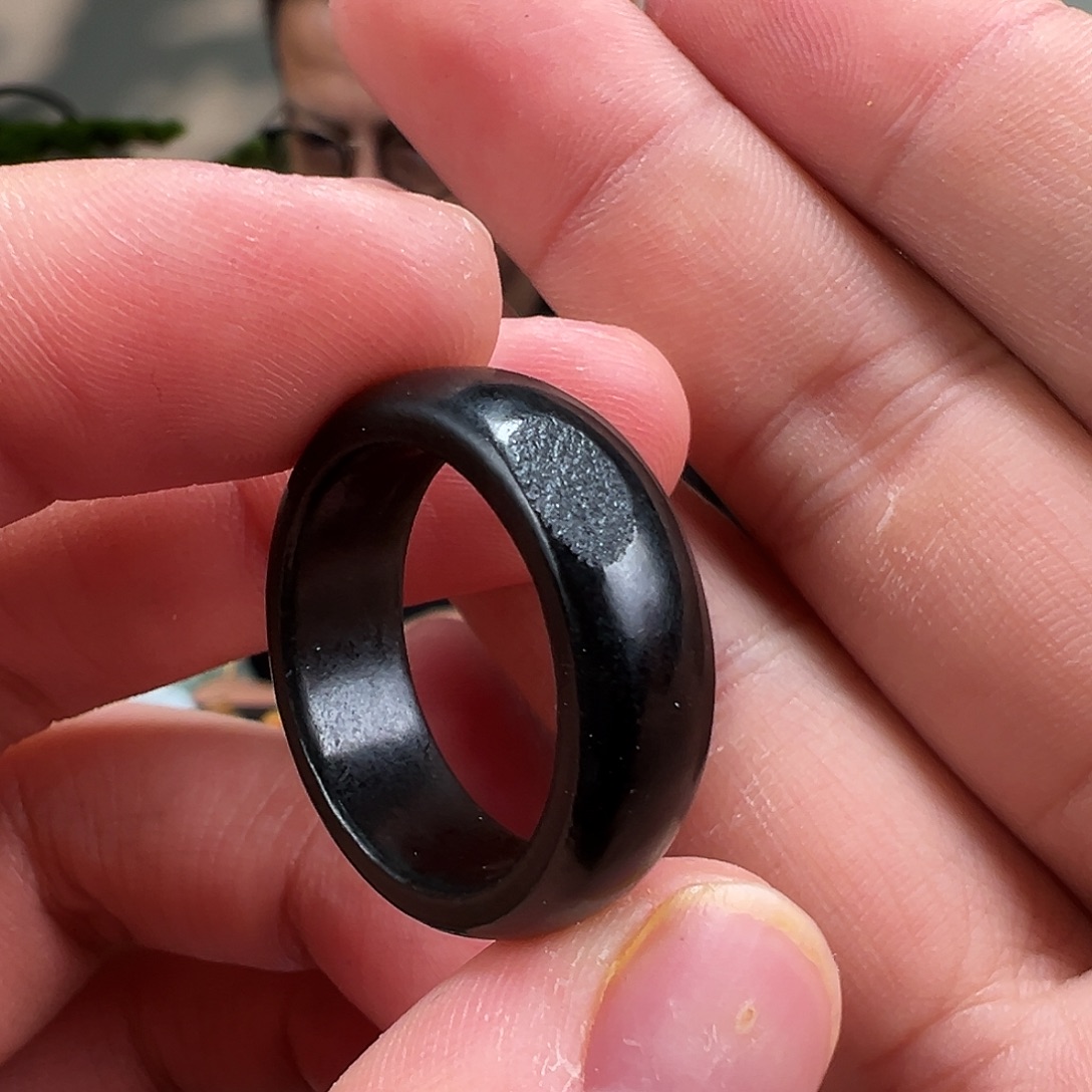 和田玉未镶嵌手链黑青19-21