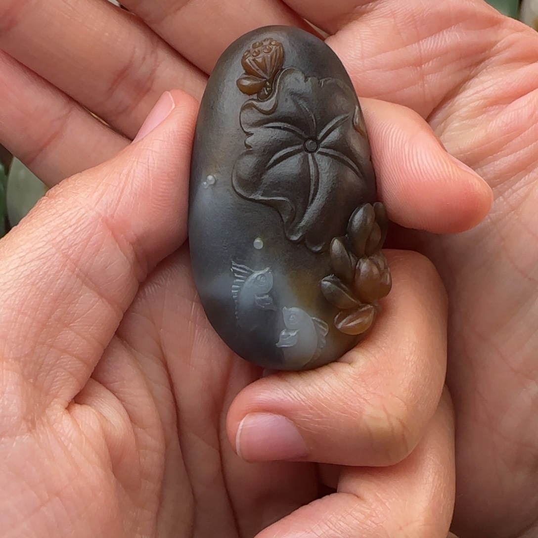 定制和田玉狂****.连年有余