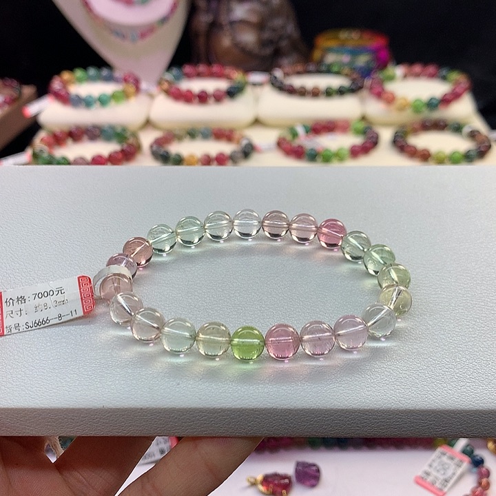 碧玺手链未镶嵌8.3/马卡龙。