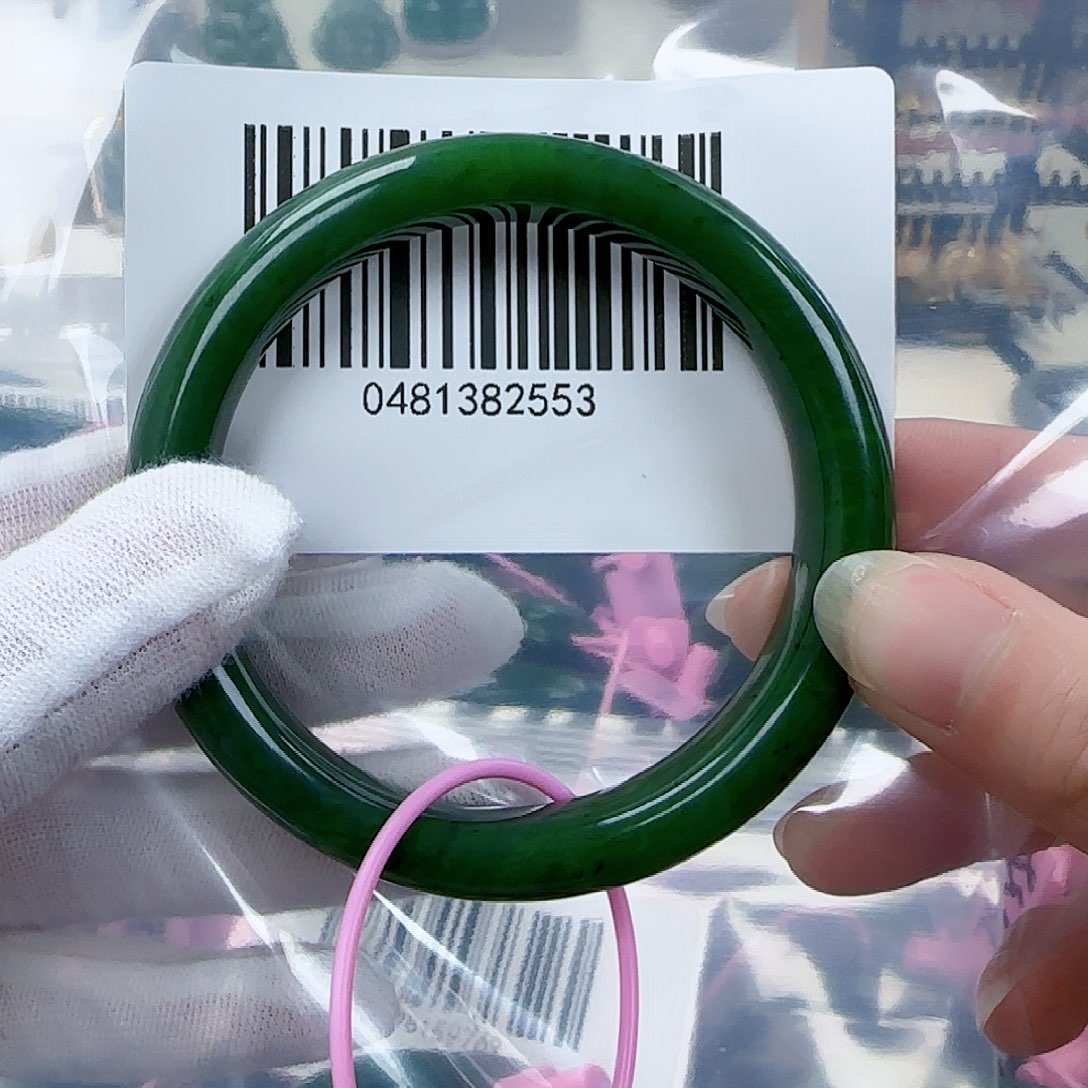 和田玉（碧玉）手镯未镶嵌58