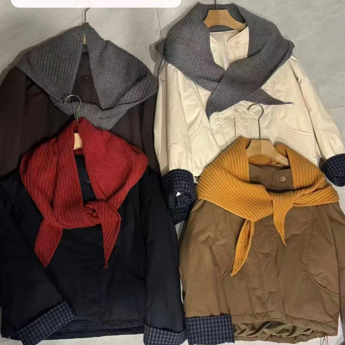 秋冬新款二棉披肩棉服两件套外套