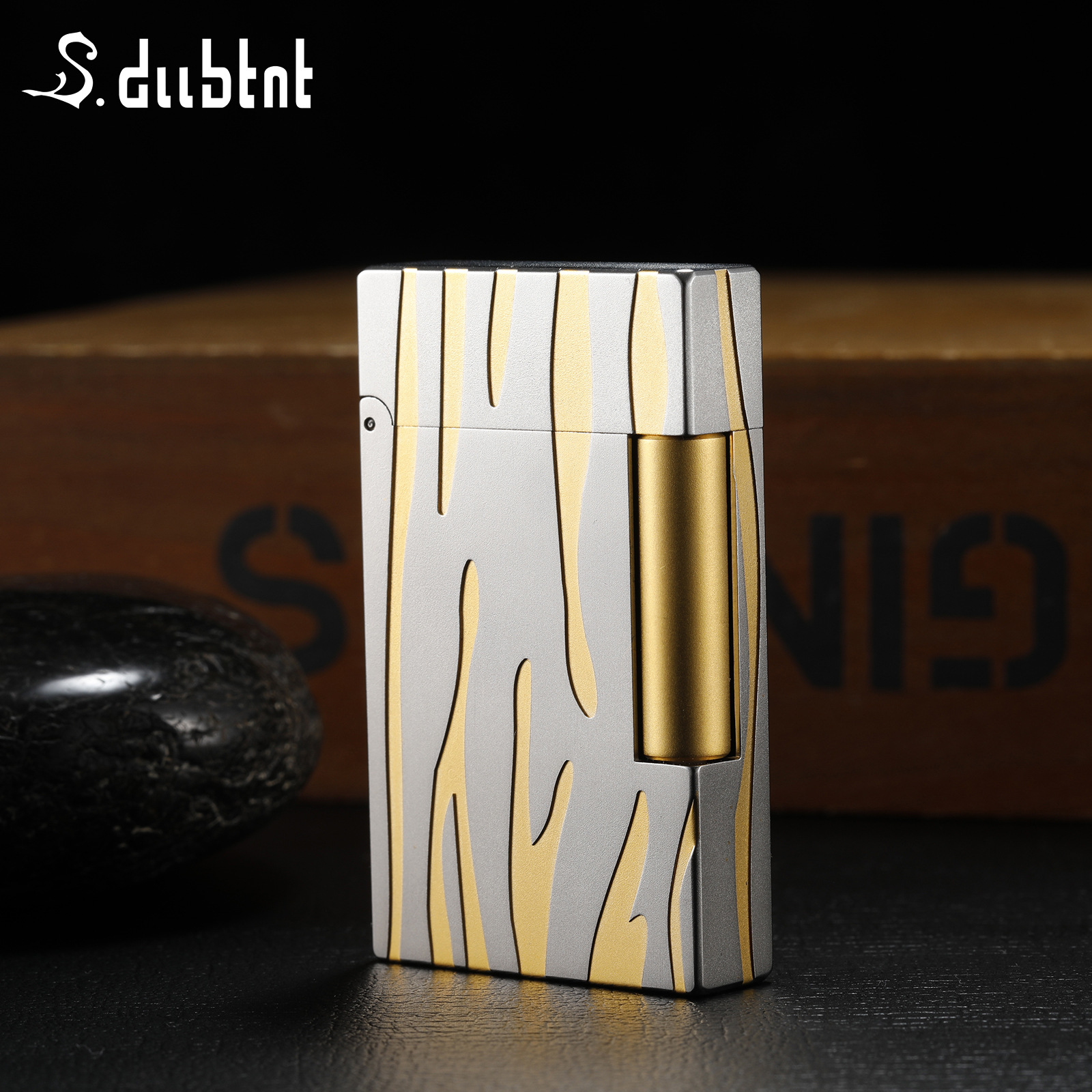 都柏特s.dubtnt朗声充气打火机黄铜精制善上若水创意经典高端送礼