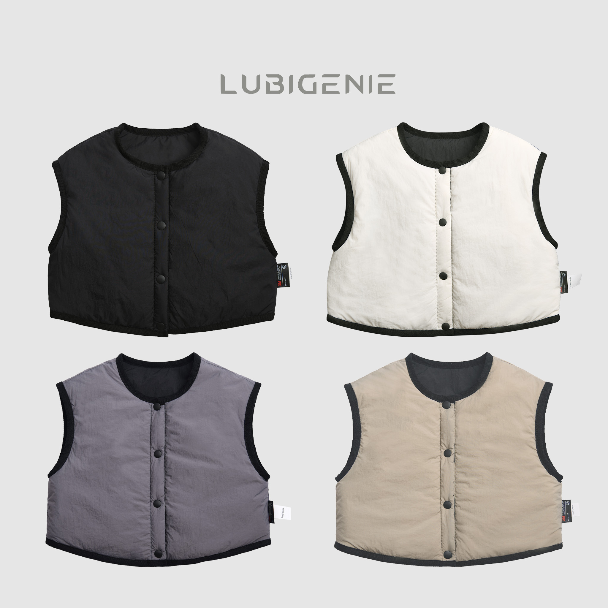 现货！【潘先生高定】3M新雪丽棉高效保暖轻薄双面穿婴儿马甲背心