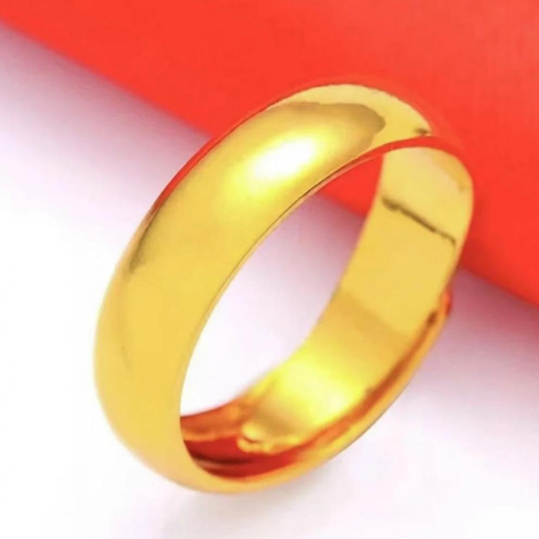合金戒指 孟加拉赤金【光面泥鳅背】活口可调节简约情侣款时尚指环