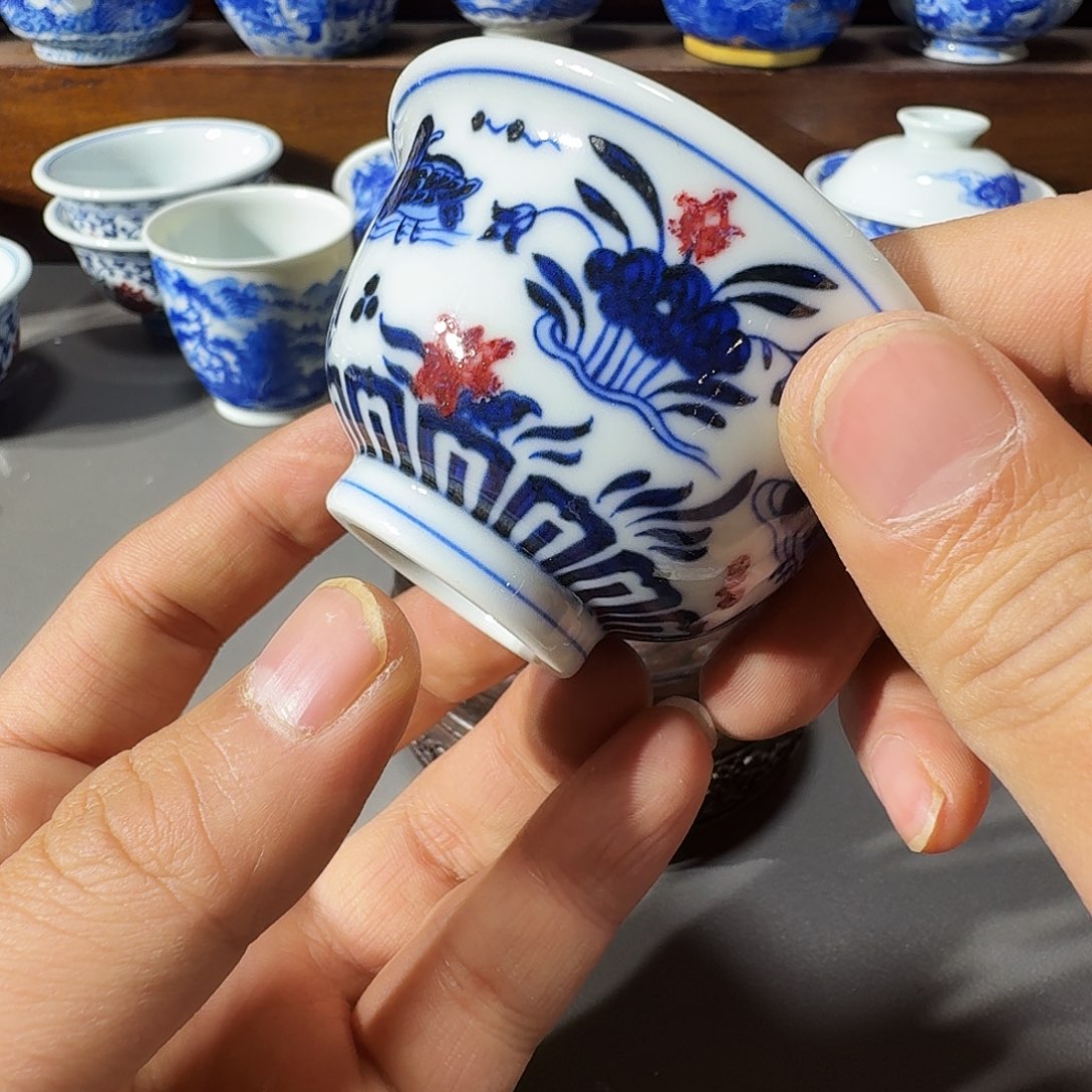 泥塑主人杯手工手绘