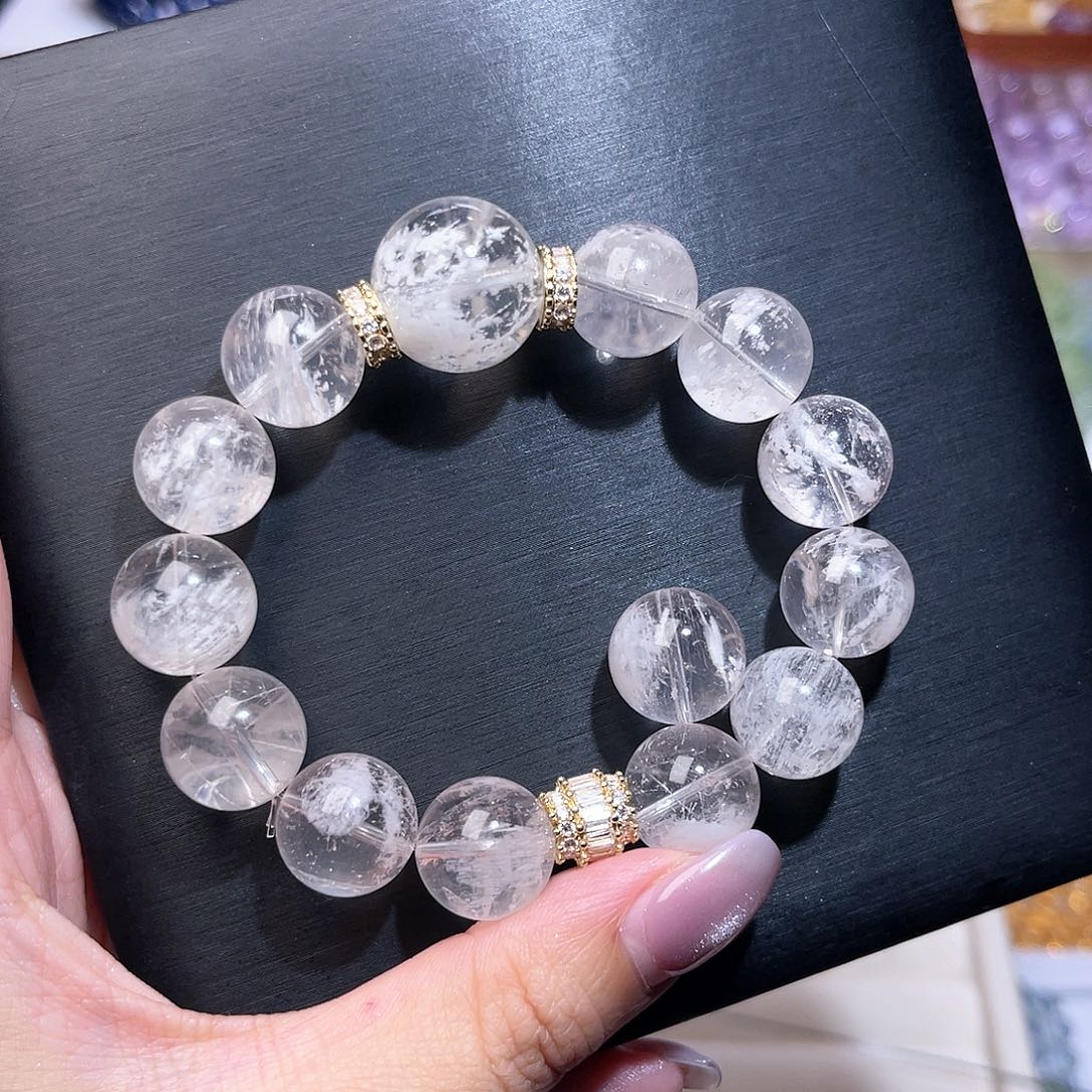 水晶手串未镶嵌e****天然水晶14mm