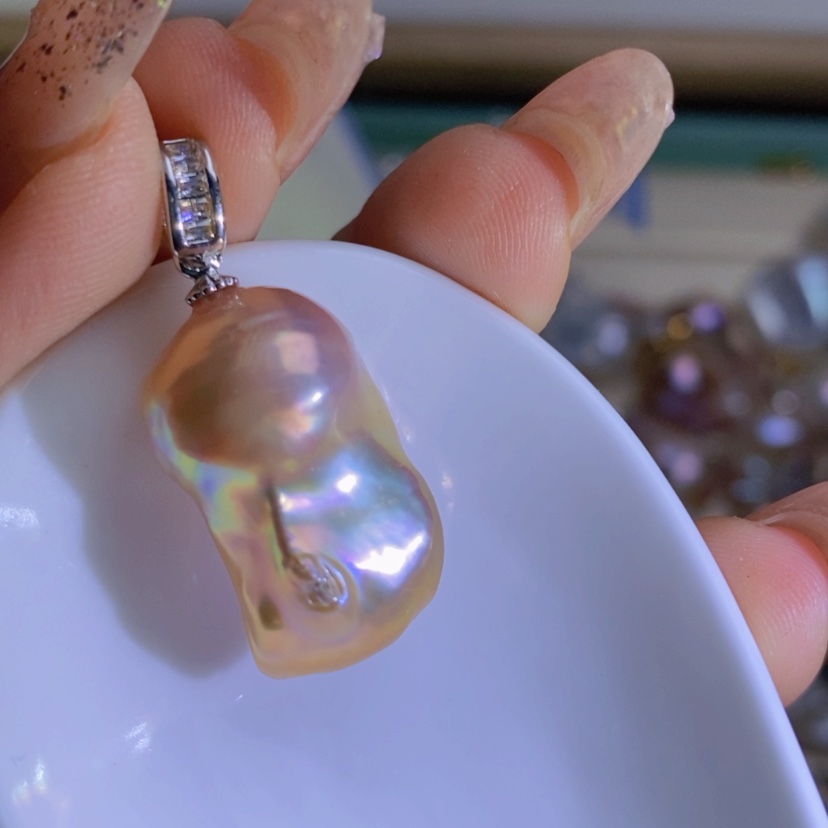 【闪购商品】淡水珍珠天然淡水珍珠（微瑕）合金