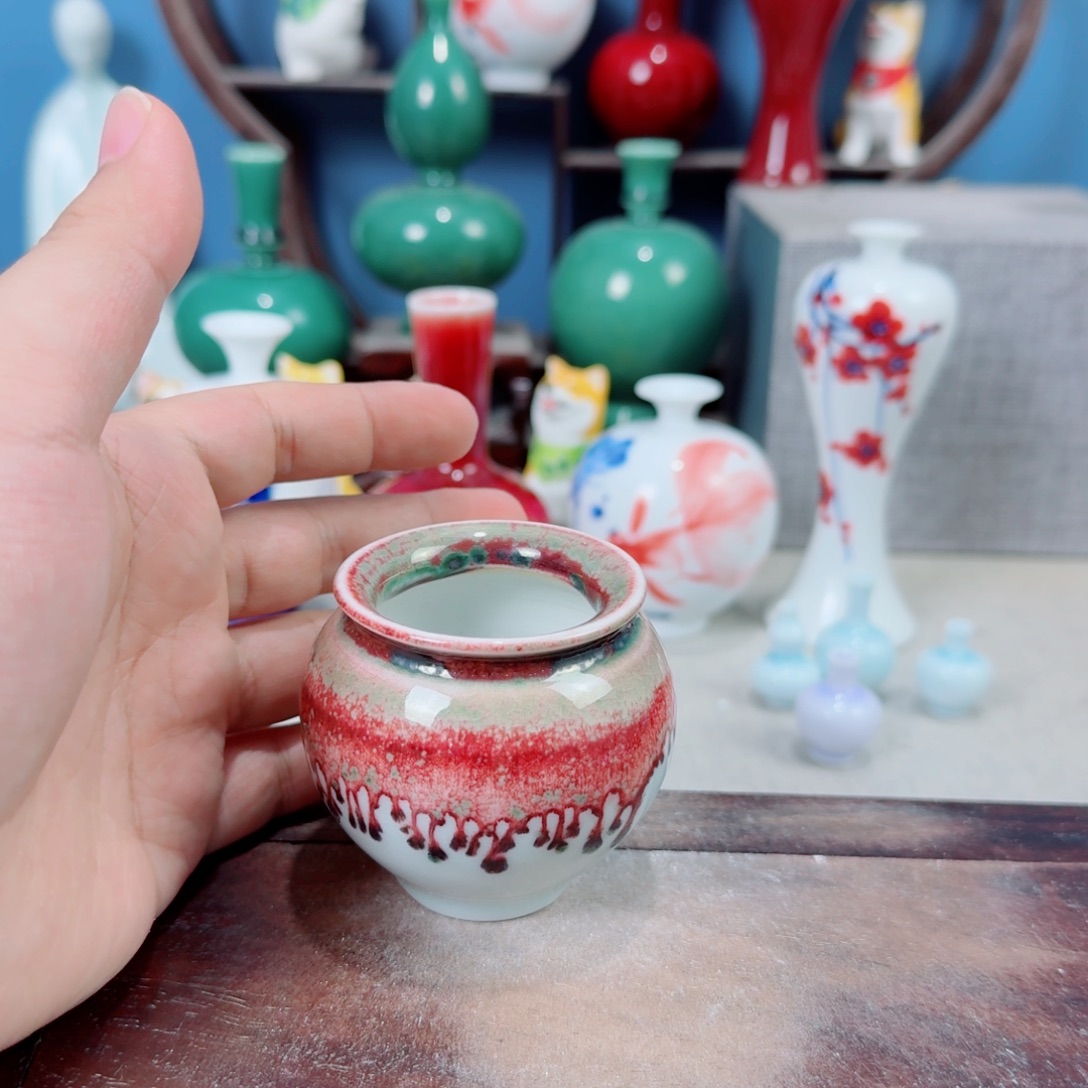 陶瓷手工小花器摆件