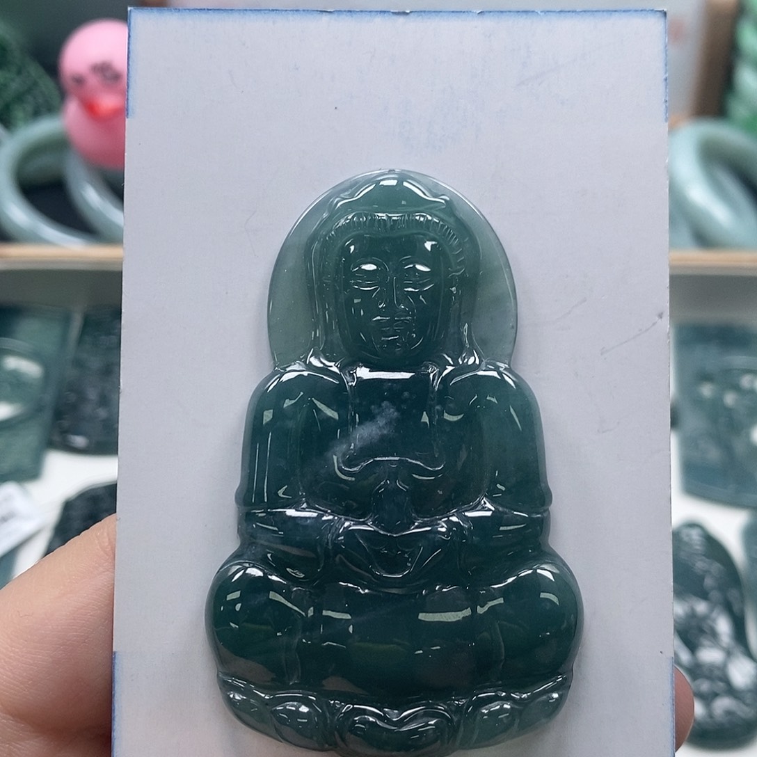 翡翠未镶嵌颈饰22 翡翠A货挂件