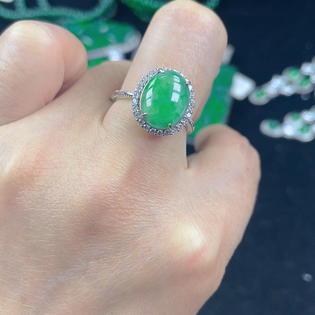 翡翠吊坠(不含链)银S925镶嵌