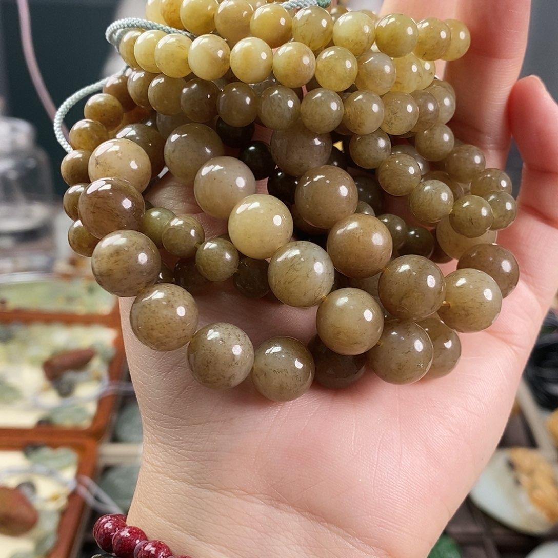 手链未镶嵌和田玉（糖玉）