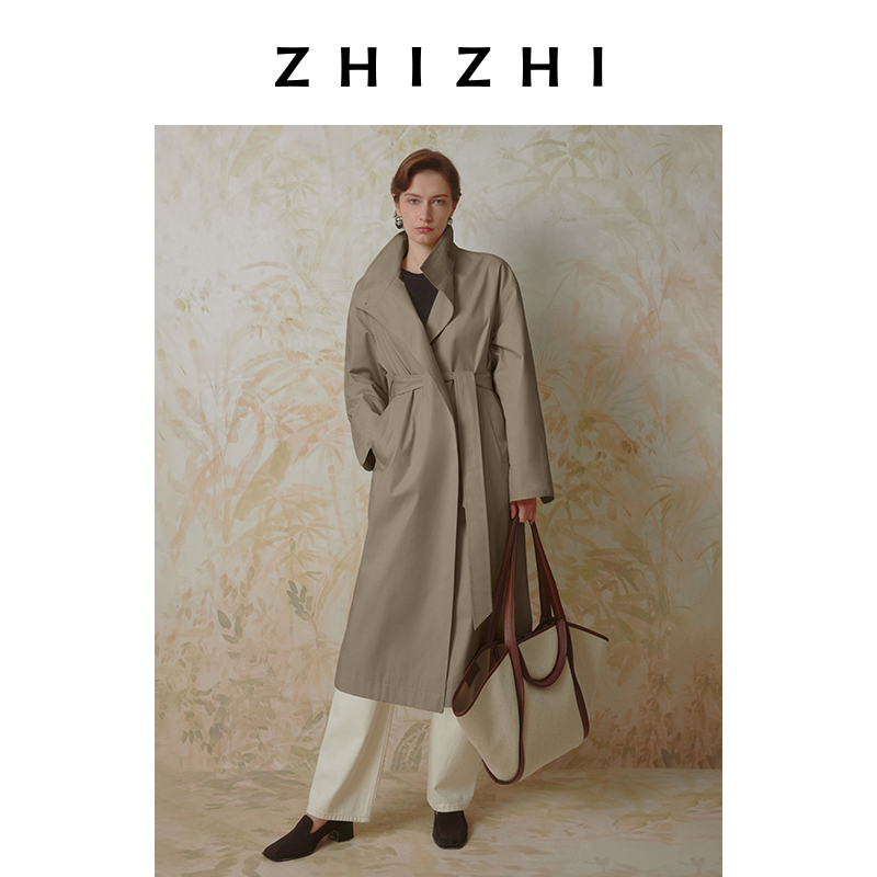 致知 溪梅令 欧若动感风英伦风衣外套女2025春季新款ZZ2ESWF9056