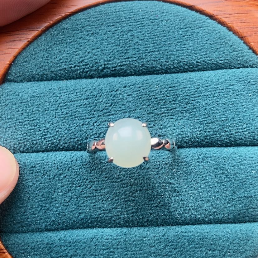 【闪购商品】翡翠戒指银S925镶嵌小**姐兮兮