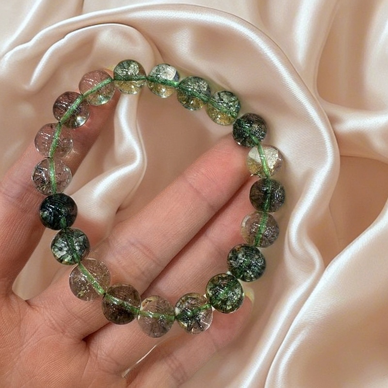 高级老矿绿幽灵卡10毫米手串