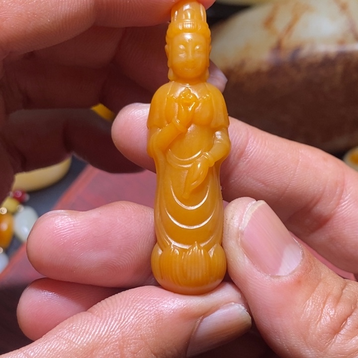 和田玉17克观音未镶嵌