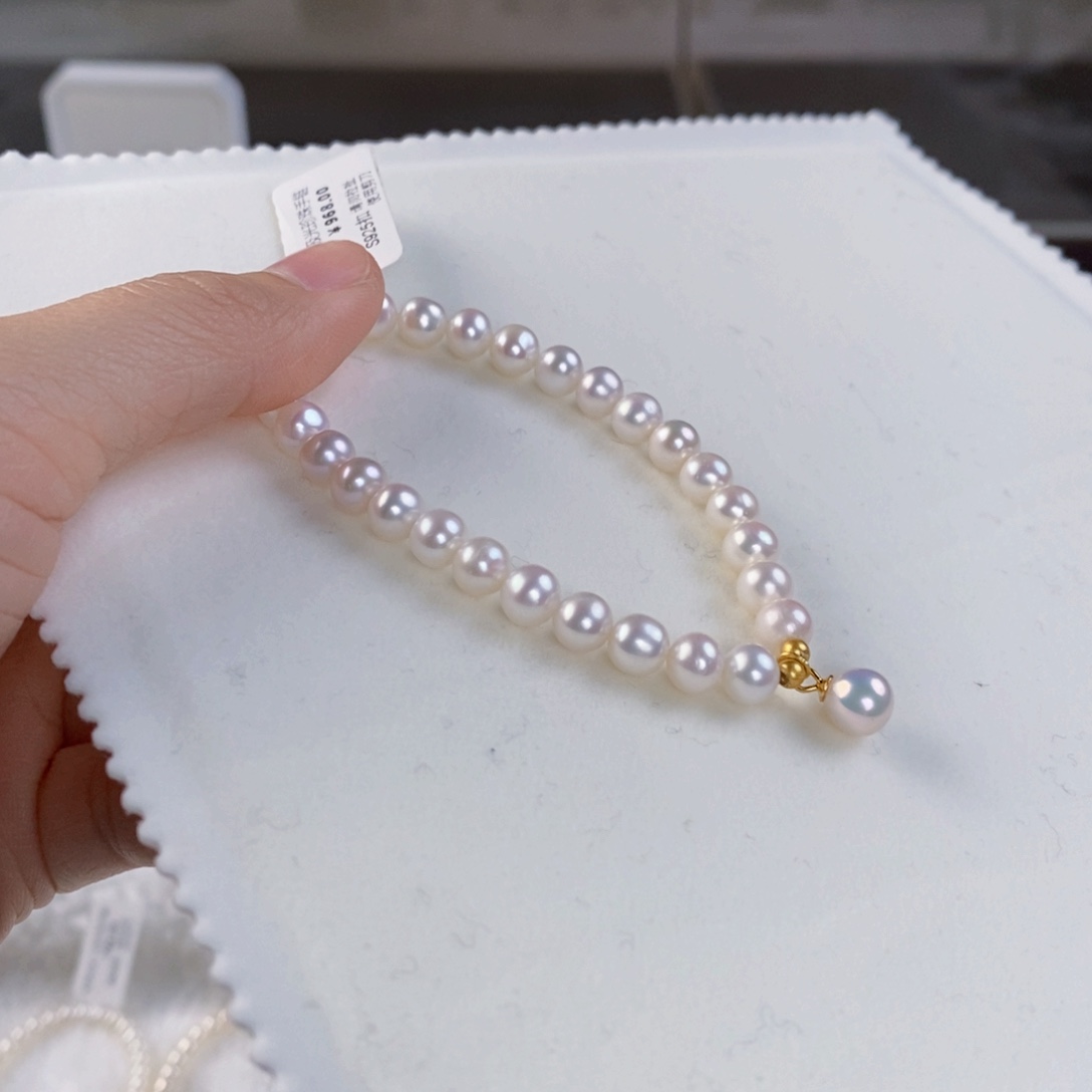 淡水珍珠手绳银S925镶嵌