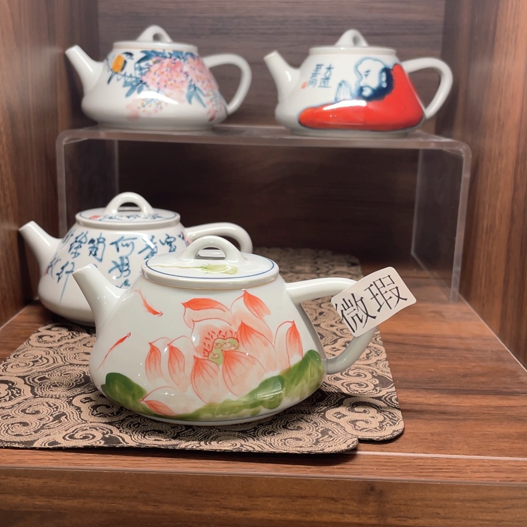 纯手绘釉下彩微瑕