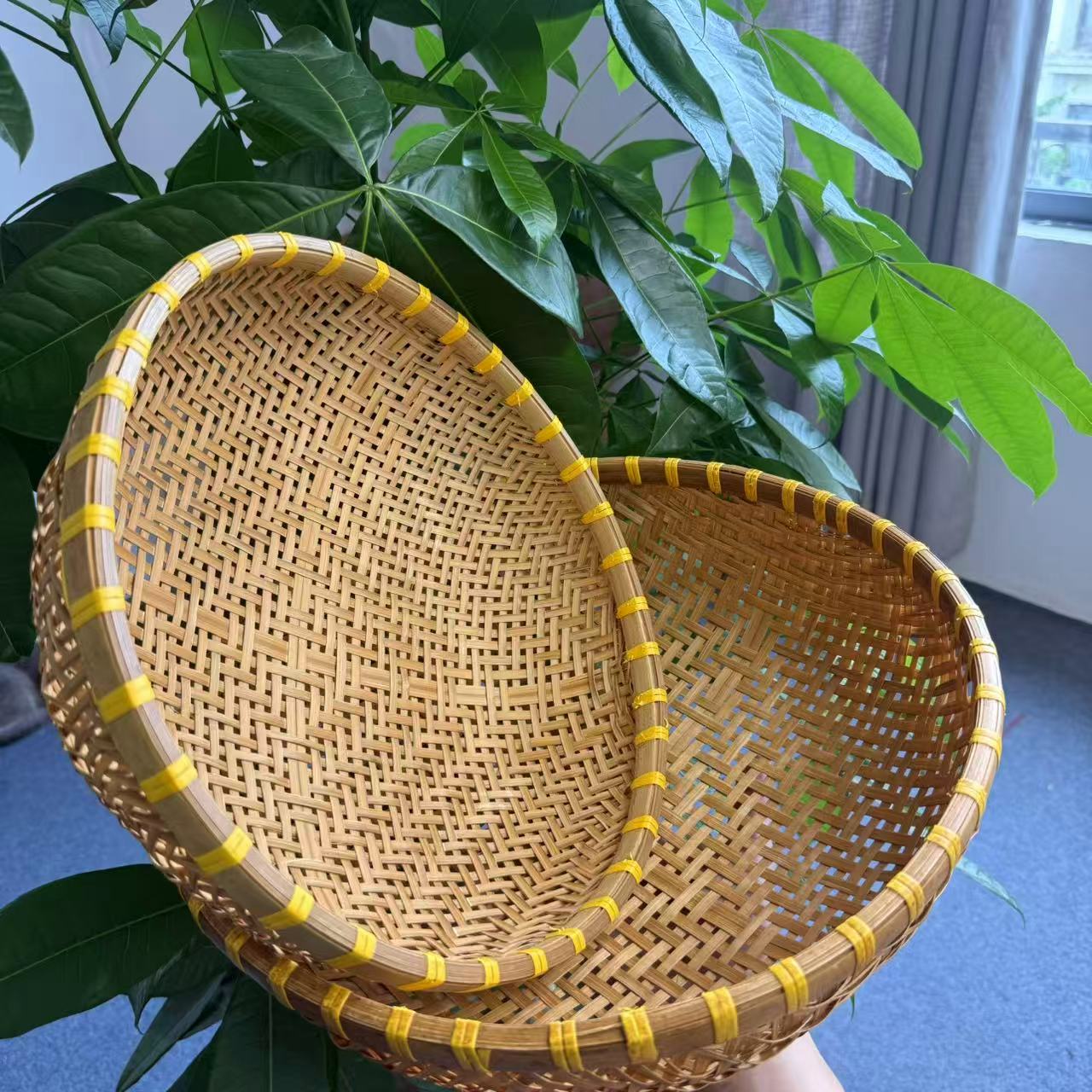 GB（烟熏加大号）烟熏家用包子馒头竹框加大号鸡蛋框沥水篮36.33