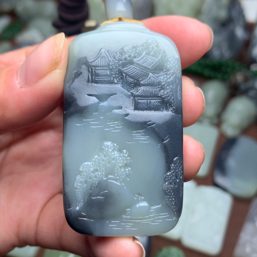 和田玉挂件未镶嵌知****6