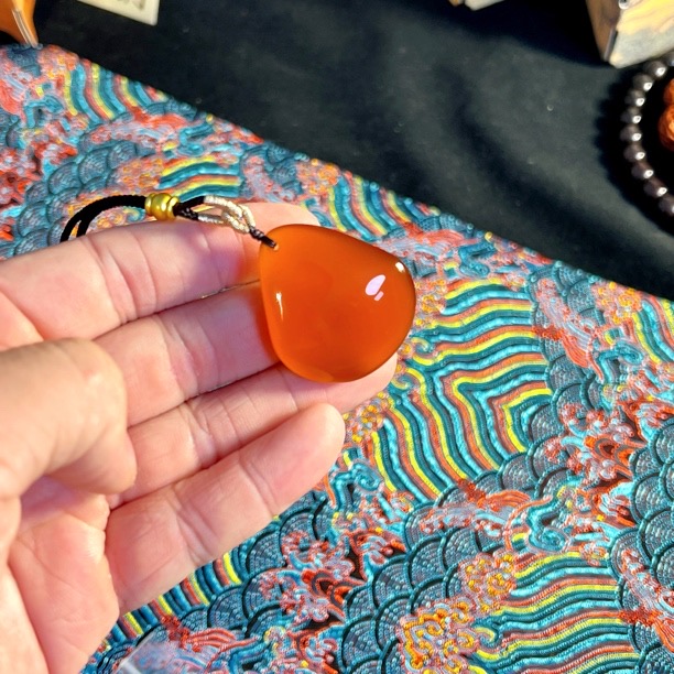 1鱼惊石手把件短款加粗简约手工工艺品霸气家居创意饰品摆件款