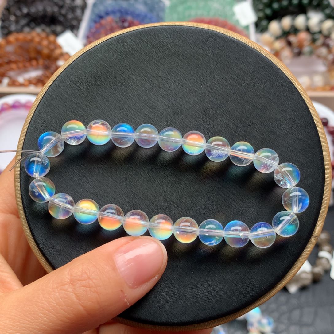 月光石手链未镶嵌马岛月光石7.7