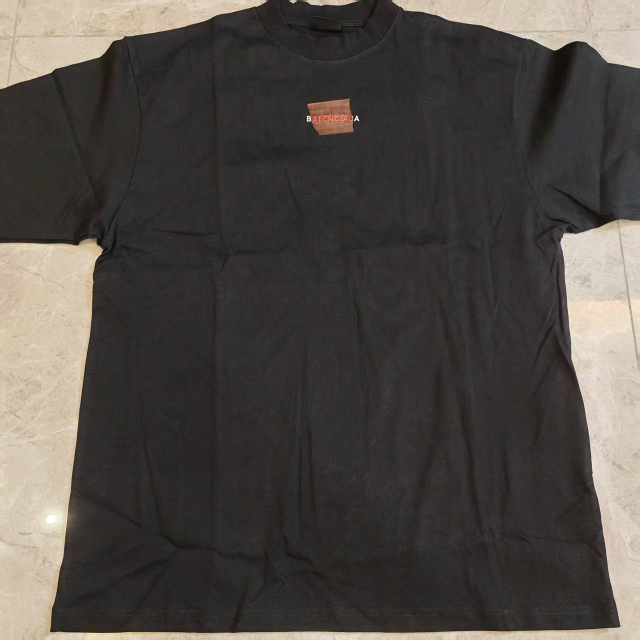 99新 Balenciaga/巴黎世家 胶布贴片T恤 405