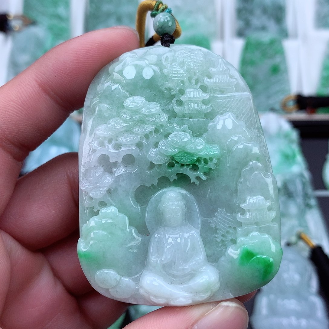 翡翠颈饰未镶嵌翡翠吊坠