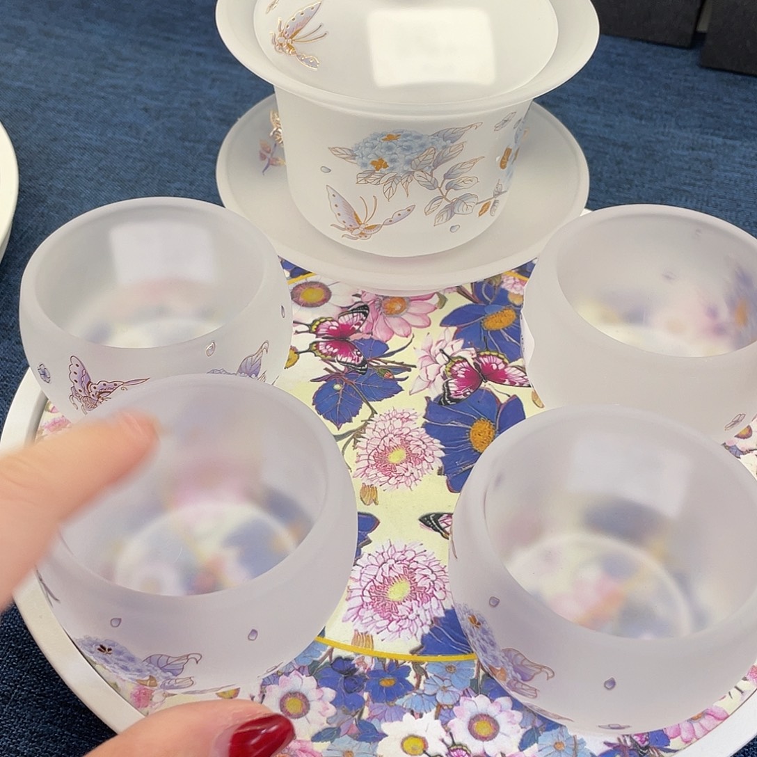 陶景德陶瓷盖碗茶具