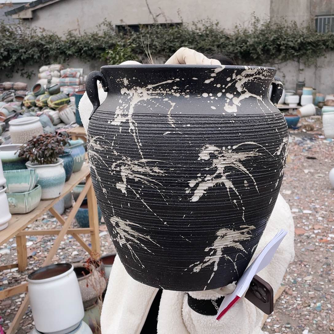 红陶王嫂花盆0125-39