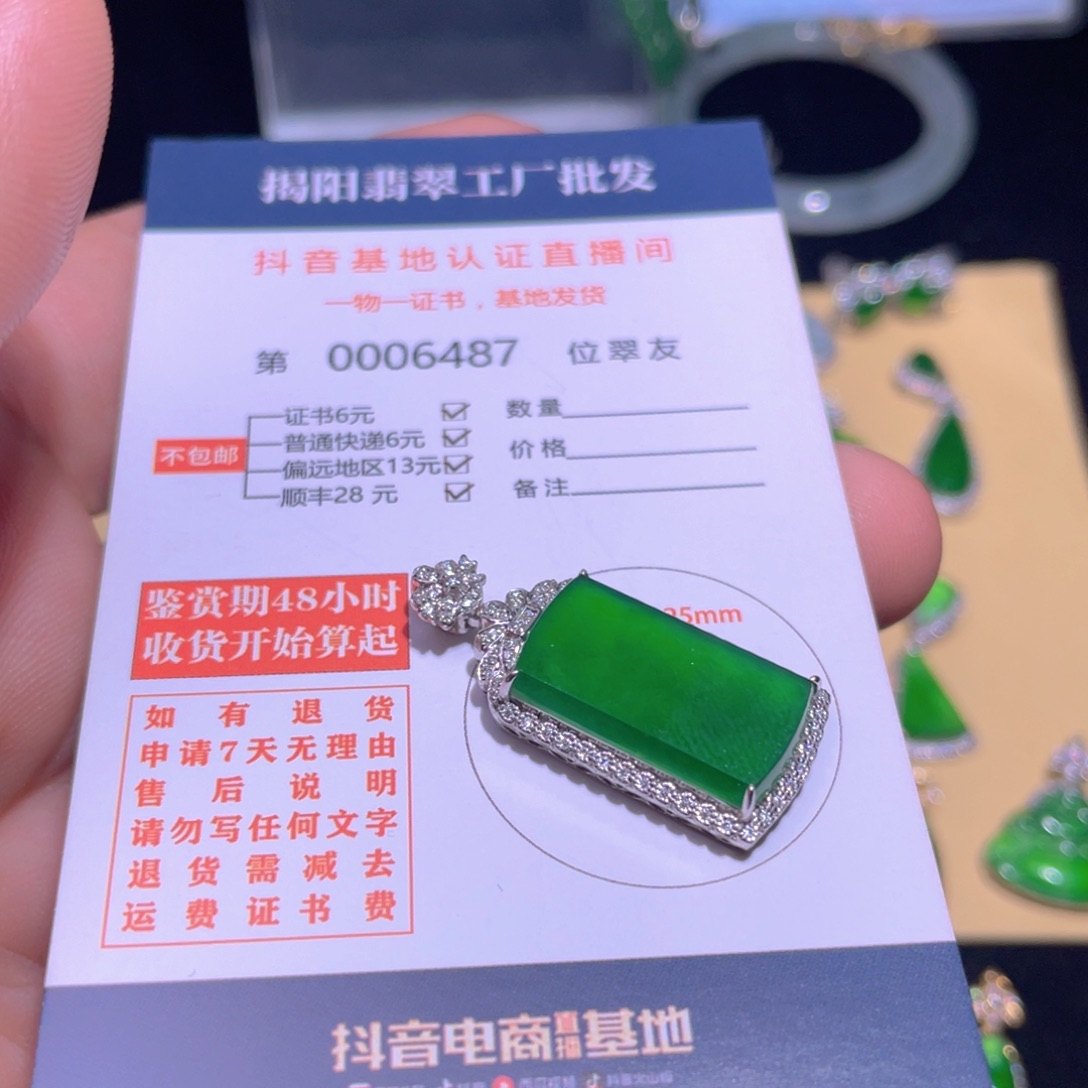 翡翠颈饰18K金镶嵌一****翡翠