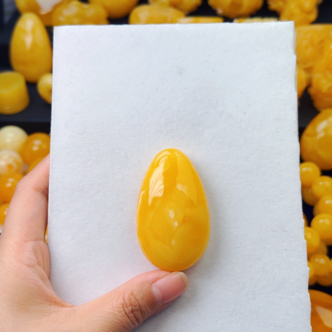 琥珀颈饰未镶嵌毛衣链吊坠