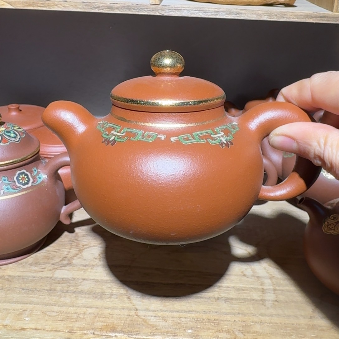 朱泥茶壶200毫升半手