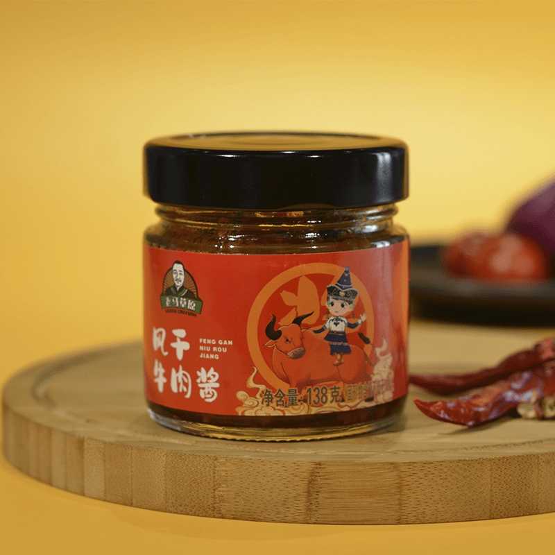 牧牛婶婶风干牛肉酱138g/瓶牛肉酱下饭酱拌饭酱
