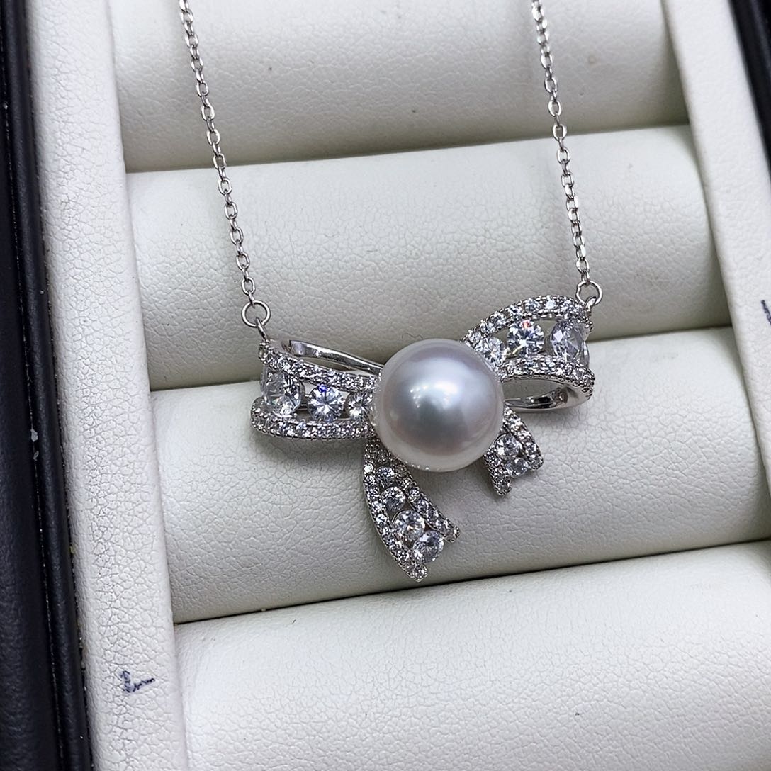 海水珍珠颈饰银S925镶嵌10-11mm