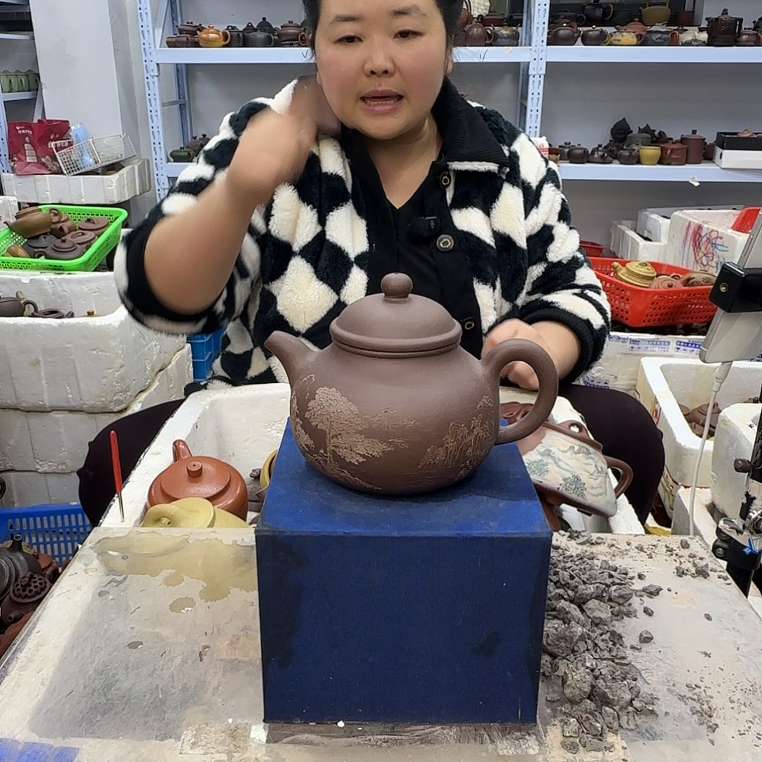 茶壶紫砂宜兴紫砂壶瑕疵处理