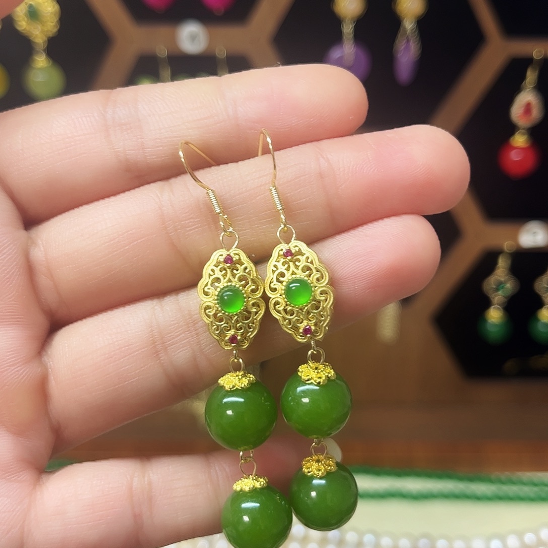 锆石合金925银耳饰