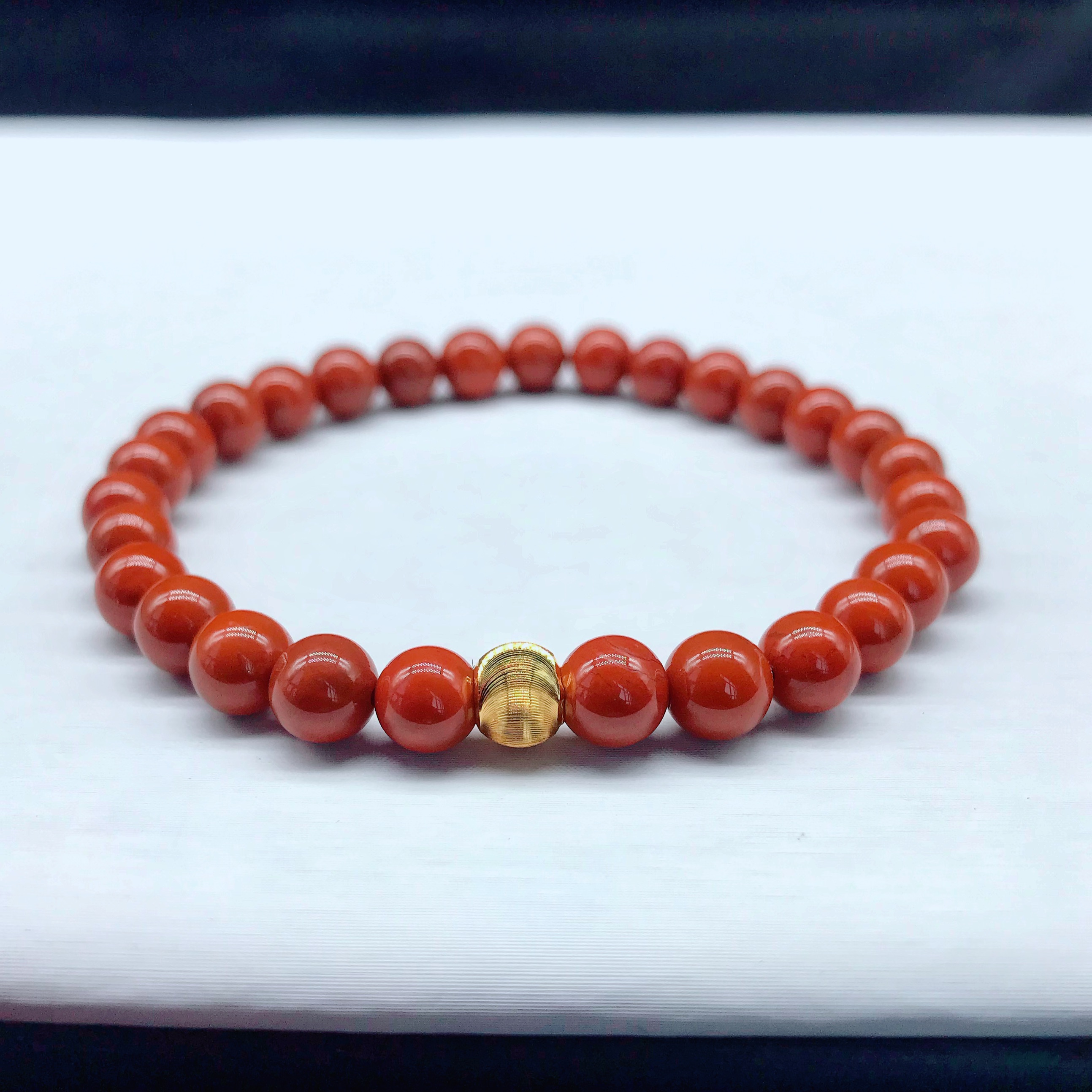 【小雪】南红四川瓦西满色满肉DIY设计款百搭手串6mm