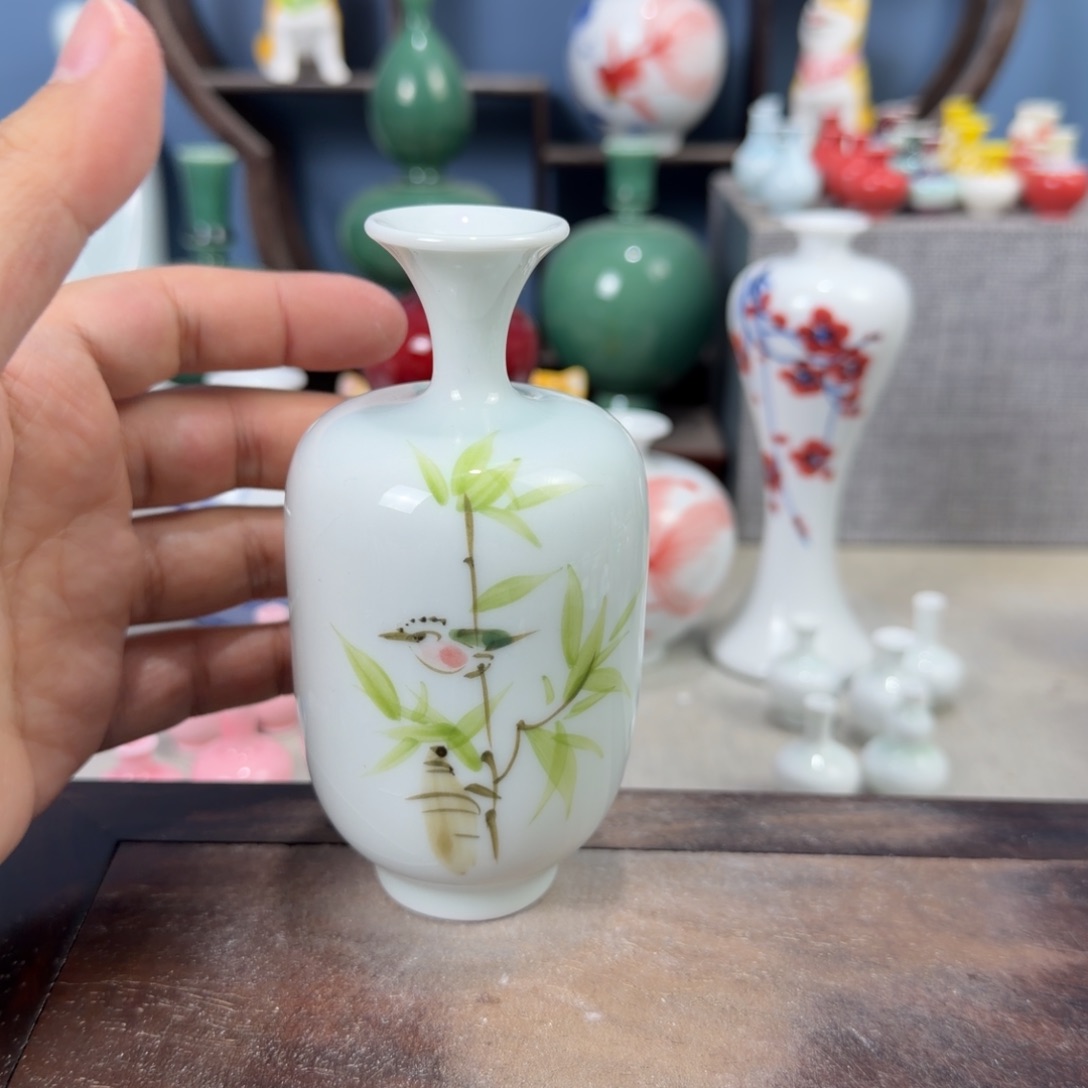 陶瓷手工小花器摆件