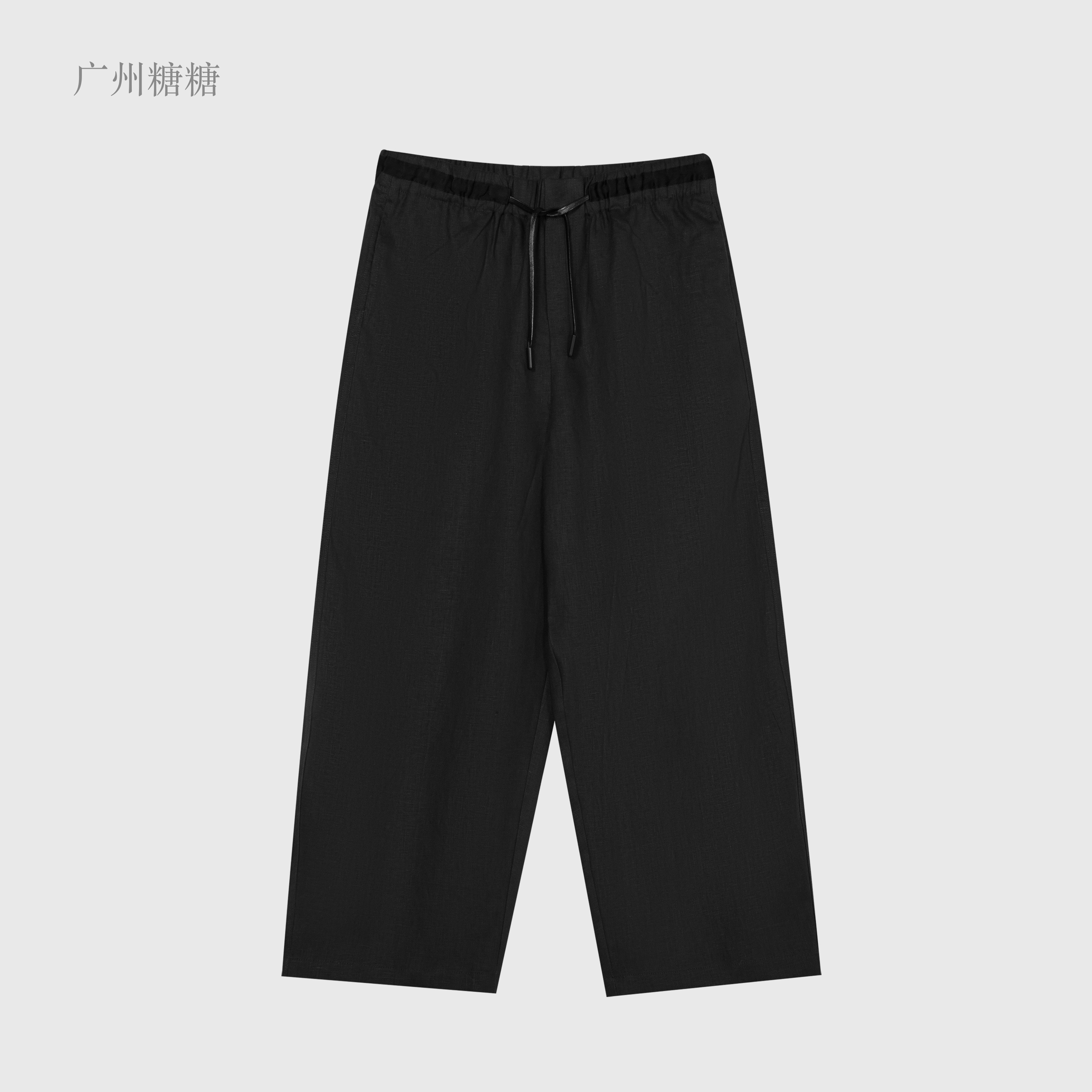 夏季新款亚麻面料时尚休闲百搭舒适透气宽松女士直筒裤【6897】