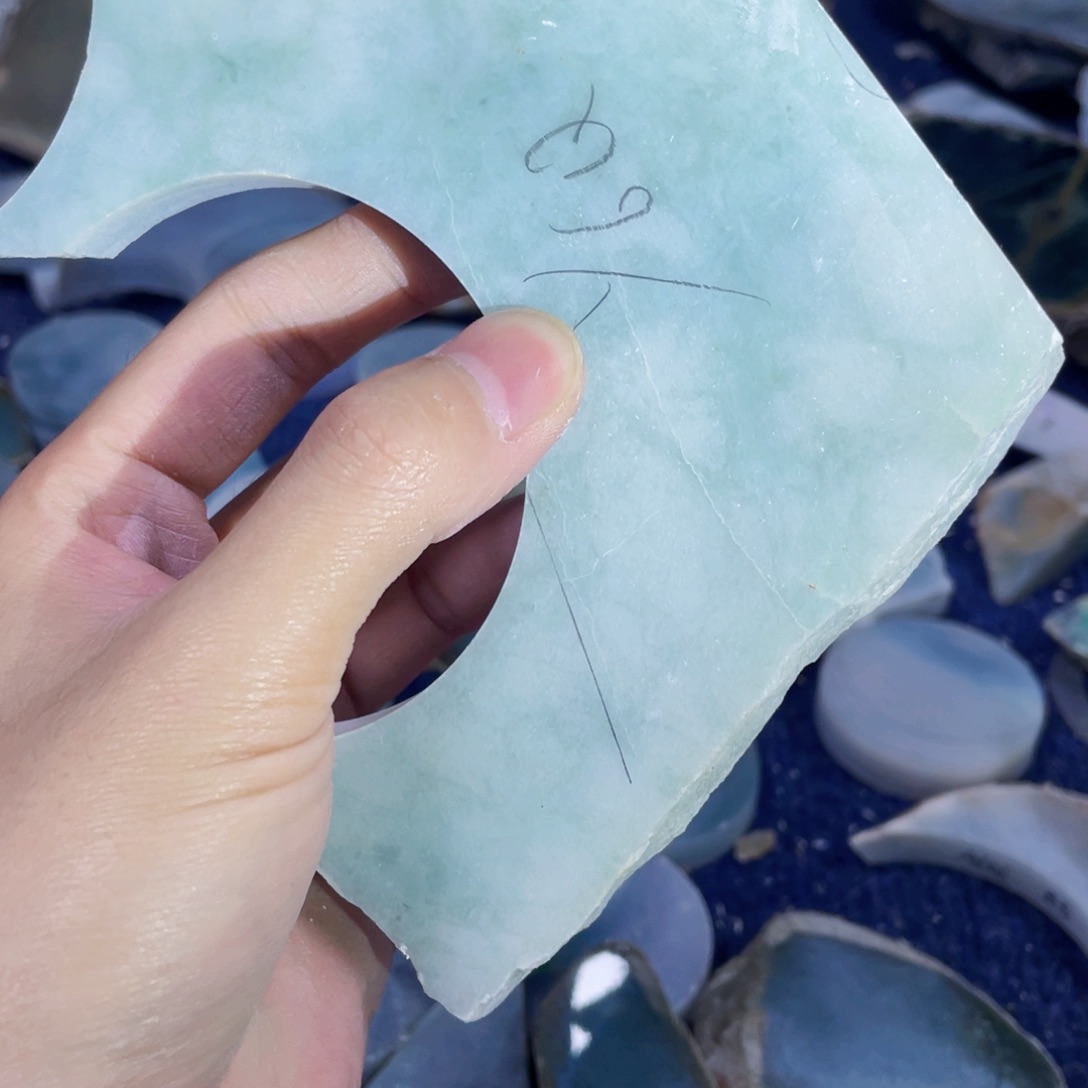 翡翠把件未镶嵌K缅甸天然翡翠片料