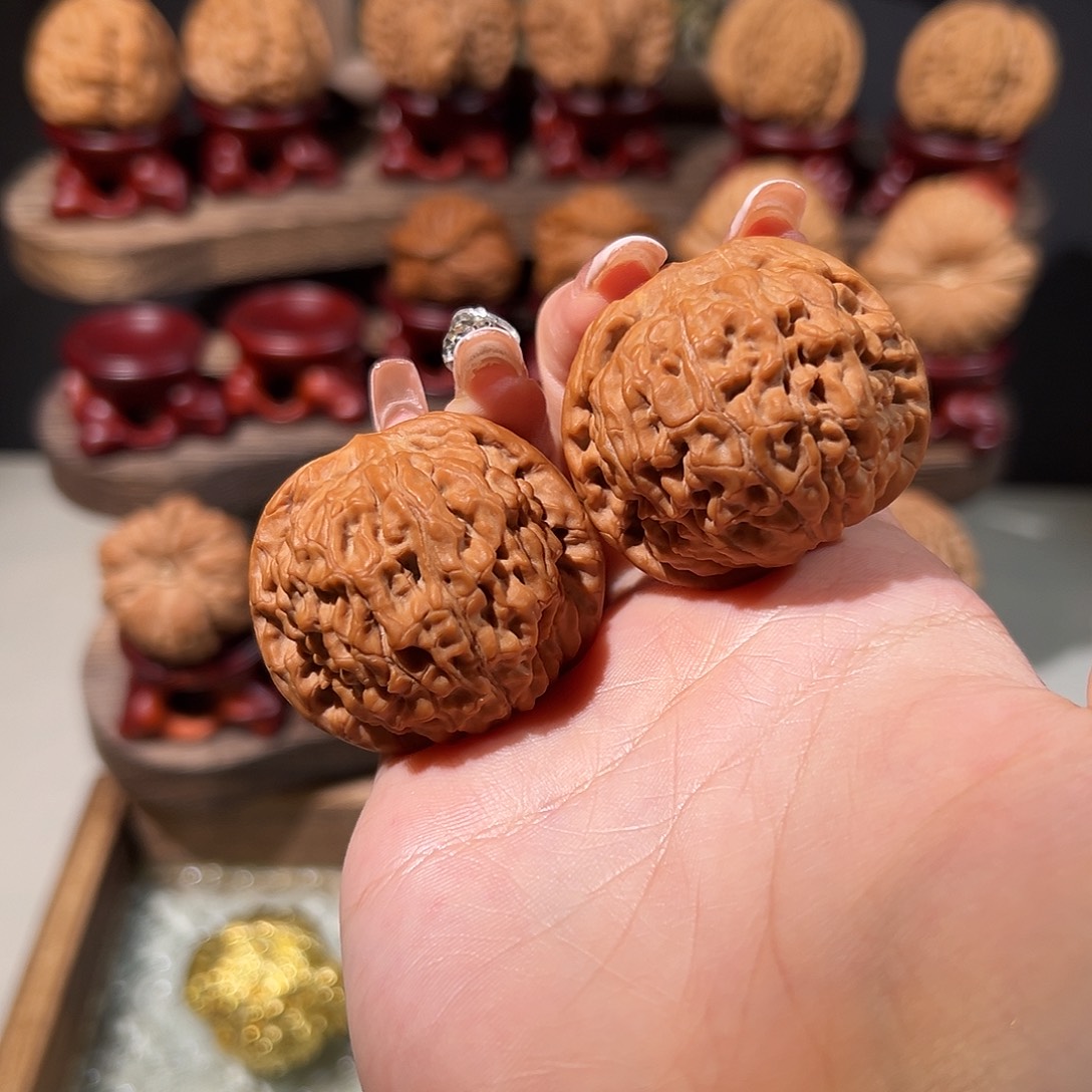 把件文玩核桃莲花