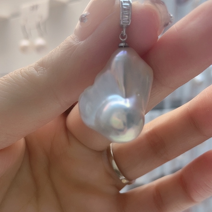 淡水珍珠颈饰银S925镶嵌