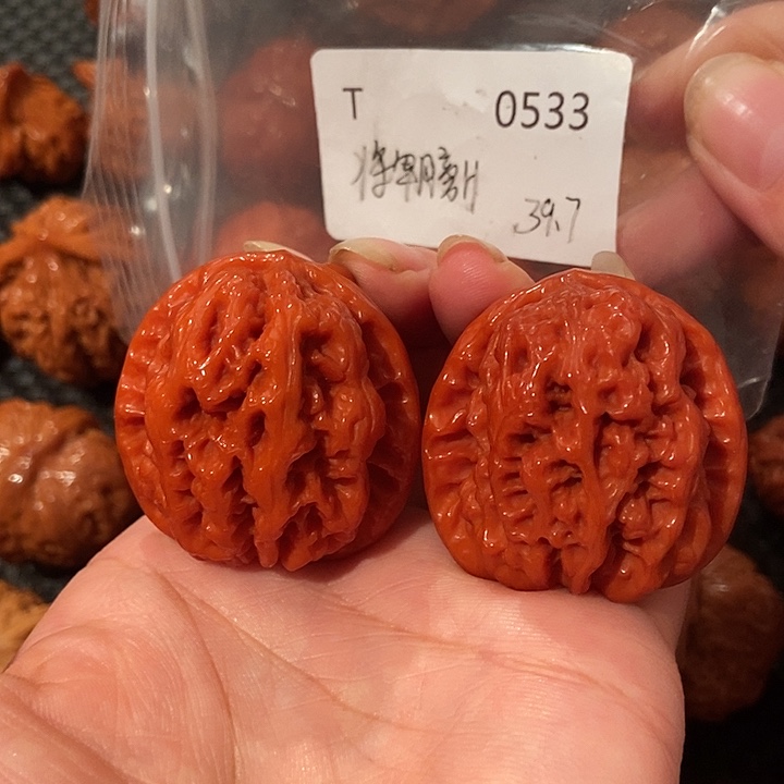 吊坠文玩核桃超玉化将军膀39