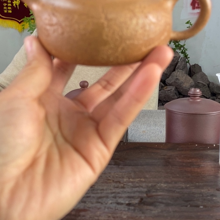 紫砂茶壶黄降坡柿园140 左右的容量半手制作