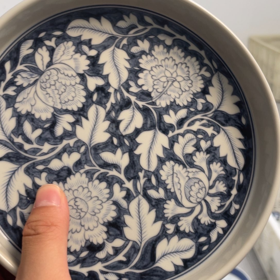 瓷片景德镇青花国色天香大壶承