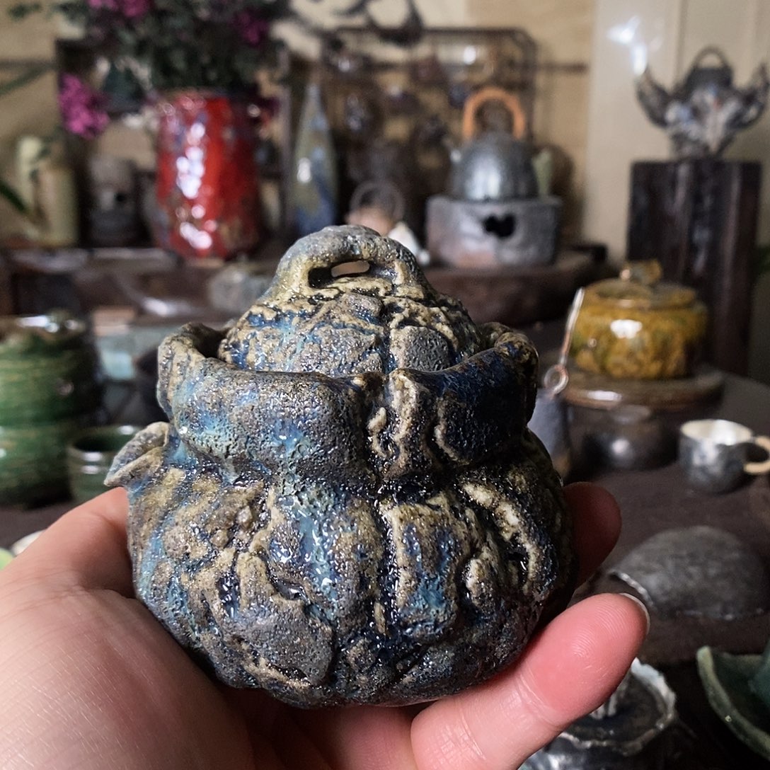 手工制作柴烧茶具